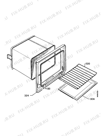 Взрыв-схема плиты (духовки) Zanussi ZBN721W - Схема узла Housing 001